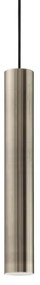 Κρεμαστό φωτιστικό κύλινδρος LOOK SP 1 Φ6 Ideal Lux-141794-Ορείχαλκος 141794