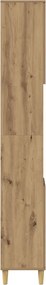 vidaXL Ντουλάπι μπάνιου Δρυς τεχνίτης 30x30x190 cm Κατασκευασμένο ξύλο