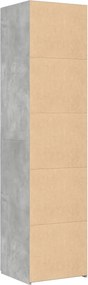 vidaXL Ντουλάπι Γκρι Σκυροδέματος 45x42,5x185 εκ. Επεξεργασμένο Ξύλο