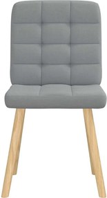 vidaXL Καρέκλες Τραπεζαρίας 4 τεμ Αν. Γκρι Υφασμάτινες