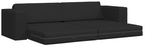 vidaXL 2-σε-1 Μαύρος Καναπές Κρεβάτι 245x150x60.5 cm Ύφασμα