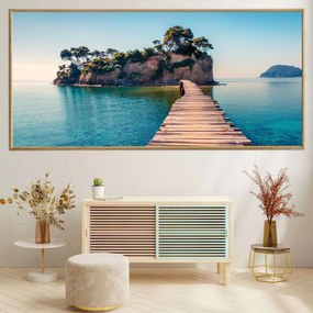 Πίνακας σε Plexiglass με Θέμα &#8220;Ζάκυνθος&#8221; σε ξύλινη Κορνίζα - 80cmx50cm