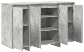 vidaXL Πλαϊνό γραφείο Γκρι σκυροδέματος 120 x 41 x 75 εκ.