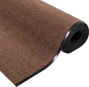 vidaXL Χαλάκι Εξώπορτας Καφέ και Μαύρο 120 x 400 cm 100% Πολυαμίδιο