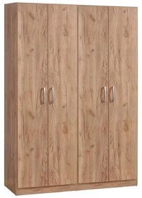 Ντουλάπα ρούχων τετράφυλλη Jonar I χρώμα oak 120x42x180εκ 120x42x180 εκ.