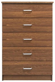 Συρταριέρα DRAWER 5-Συρτ.60x40x97cm Καρυδί