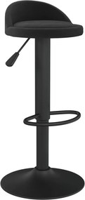 vidaXL Σκαμπό Μπαρ Μαύρο Βελούδινο