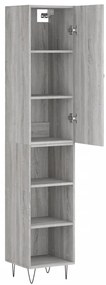 vidaXL Μπουφές Sonoma Γκρι 34,5 x 34 x 180 εκ. από Επεξεργασμένο Ξύλο