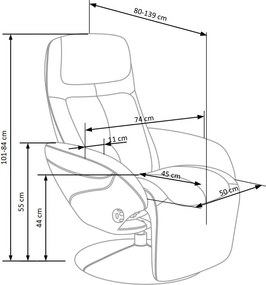 Πολυθρόνα Relax Sylvia-Mpez