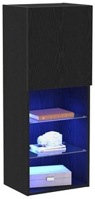 vidaXL Ντουλάπι TV Μαύρη Οξυά 40.5 x 30 x 102 εκ. Επεξεργασμένο ξύλο