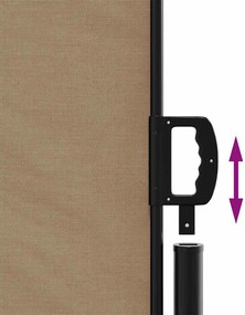 vidaXL Σκίαστρο Πλαϊνό Συρόμενο Taupe 220 x 500 εκ.