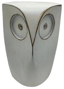 OWL L DECO ΚΟΥΚΟΥΒΑΓΙΑ POLYRESIN ΛΕΥΚΟ 7x7xH14cm