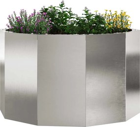 vidaXL Γλάστρα Ασημί 60 x 60 x 35 cm Ανοξείδωτο ατσάλι