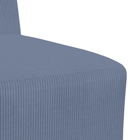 vidaXL Μοναδικός Καναπές χωρίς Χερούλια Μπλε 55 x 74 x 82 εκ. Βελούδο