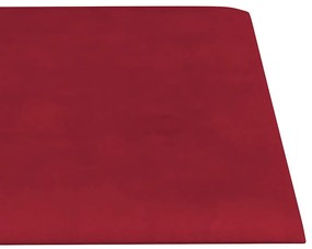 vidaXL Πάνελ Τοίχου 12 τεμ. Μπορντό 60x15 εκ. 1,08 μ² Βελούδινα