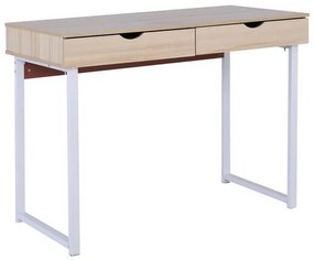 Γραφείο Με 2 Συρτάρια ΕΟ403,2Α 100x48x75cm White - Maple