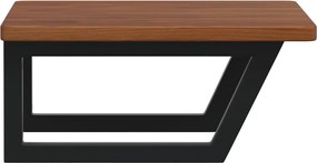 vidaXL Ράφι Νιπτήρα Τοίχου από Ατσάλι / Μασίφ Ξύλο Δρυός