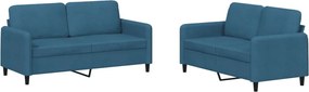vidaXL Σετ Σαλονιού 2 Τεμαχίων Μπλε από Βελούδο