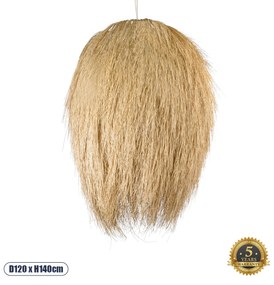 01914 GloboStar® GLOBOSTAR® ARCHIPELAGO 01914 Boho Κρεμαστό Φωτιστικό Οροφής με Ντουί 1 x E27 AC 220-240V IP20 - Μπεζ - Μ120 x Π120 x Υ140cm