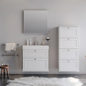 Martin Stella 70 White Matt  MDF - Πάγκος με Νιπτήρα &amp; Καθρέπτη