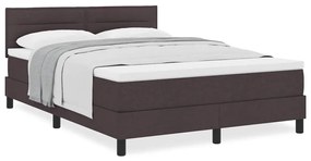 vidaXL Κρεβάτι box spring με στρώμα Σκούρο Καφέ 160 x 200 cm ύφασμα