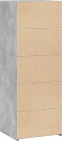vidaXL Ντουλάπι Γκρι Σκυρ. 45x41x124 εκ. από Επεξεργασμένο Ξύλο