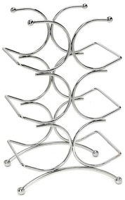 Κάβα Μπουκαλιών 6 Θέσεων MTT151 24,5x15,5x34cm Silver Espiel Μέταλλο