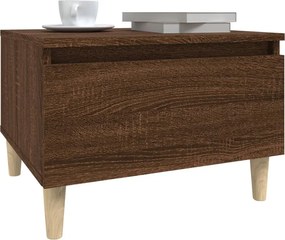 vidaXL Τραπέζι Βοηθητικό Καφέ Δρυς 50x46x35 εκ. Επεξεργασμένο Ξύλο