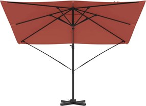 vidaXL Ρώμη Ομπρέλα Κόκκινο 286 x 284 x 265 εκ