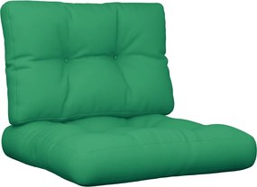 vidaXL Μαξιλάρια Παλέτας 2 τεμ. Πράσινα Υφασμάτινα