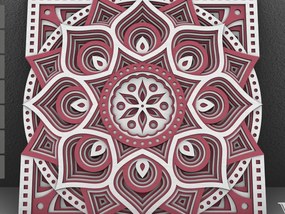Intra απο ξύλο plywood 3mm-4mm πάχος - Flower Mandala , Layered Mandala Δίασταση 30x30 cm INTRAFABR-29231309