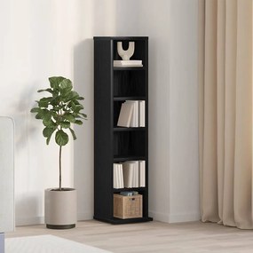 ντουλάπι CD Μαύρη δρυς 21x20x88 cm Κατασκευασμένο ξύλο - Μαύρο