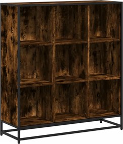vidaXL Βιβλιοθήκη καπνιστή βελανιδιά 97,5x33x107,5 cm