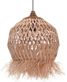 Φωτιστικό οροφής Marjione Inart sisal σε φυσικό χρώμα Φ45x55εκ