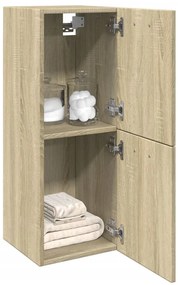 vidaXL Στήλη Μπάνιου Sonoma Δρυς 30 x 30 x 80 εκ. από Επεξ. Ξύλο