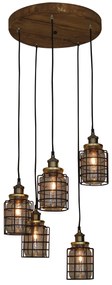 Φωτιστικό Οροφής HL-2248JG-5PC OKDA PENDANT - Γυαλί - 77-3068