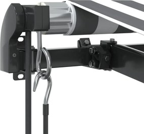 vidaXL Τέντα Πτυσσόμενη Αυτόματη Ανθρακί / Λευκή 450x350 εκ.