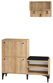 Έπιπλο Εισόδου Bred 393MRD1206 110x35x92cm Oak Particle Board, Melamine