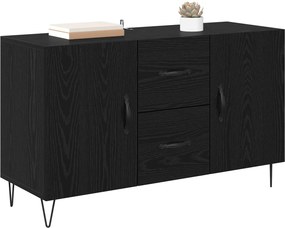 vidaXL Πλαϊνό γραφείο Μαύρη Οξυά 100 x 36 x 60 εκ. Επεξεργασμένο Ξύλο