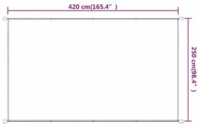 vidaXL Τέντα Κάθετη Μπλε 250 x 420 εκ. από Ύφασμα Oxford