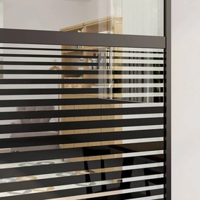 vidaXL Συρόμενη Πόρτα Μαύρο 90 x 205 cm Σκληρυμένο γυαλί και Αλουμίνιο