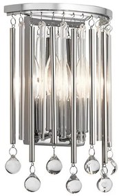 Απλίκα Φωτιστικό Τοίχου 2xE14 Χρώμιο Piper KL-PIPER2-PC Elstead Lighting-KL-PIPER2-PC-Χρώμιο KL-PIPER2-PC