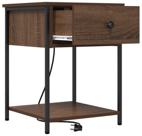 vidaXL Κομοδίνο Καφέ δρυς 42 x 41 x 56 εκ. Επεξεργασμένο ξύλο