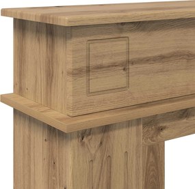 vidaXL Περίβλημα τζακιού Artisan Δρυς 102 x 26 x 100 εκ