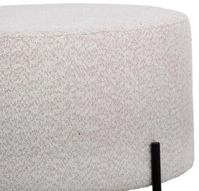 Σκαμπό στρόγγυλο Fylliana Kristal Κρεμ 60x40 εκ. 60x60x40 εκ.