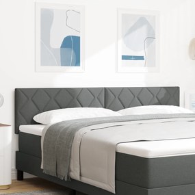 vidaXL LED Κεφαλάρι με Σχέδιο Διαμαντιών Σκούρο Γκρι 180 εκ. Υφασμάτινο