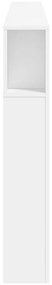 vidaXL Κεφαλάρι Κρεβατιού με LED Λευκό 220x18,5x103,5 εκ Επεξεργ. Ξύλο