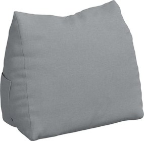 vidaXL Μαξιλάρι Πλάτης Ανοιχτό γκρι 60 x 50 x 20 cm ύφασμα