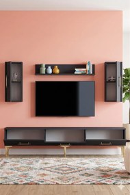 Stewehome Σετ μονάδας τηλεόρασης με ράφι 180x30x41 cm