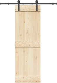 vidaXL Κιτ υλικού συρόμενης πόρτας 152 cm χάλυβα μαύρο